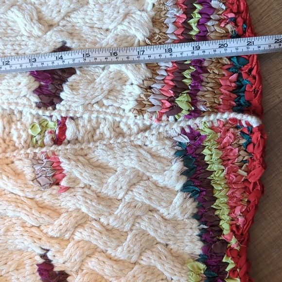 Charlie & Robin knit woven cream and multicolour ribbon cardigan/jacket XS - Picture 7 of 7